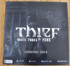 2014 STORE DISPLAY SIGN 24×24 THIEF XBOX360 PS3 PS4 SQUARE ENIX FOR A LIGHT BOX