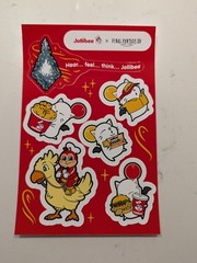 Jollibee × FINAL FANTASY XIV Limited Edition Sticker Sheet (No Code)