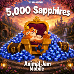 Animal Jam MOBILE 10000, 5000, 2500, 1000 Sapphires (READ DESCRIPTION FIRST)