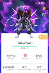 Armored Mewtwo 2019 Guaranteed lucky – Trade 1M Stardust