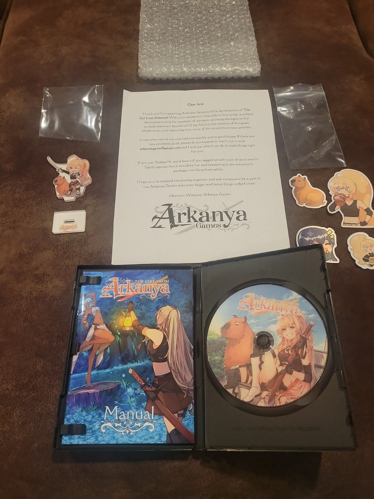 The Girl From Arkanya Kickstarter PC Game Posters, Acrillic Stand, Stickers Rare