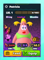 Spongebob Tower Defense | CHEAP 5 ⭐ SHINY WUMBO NC SC Patricia | SW | SBTD