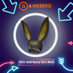Roblox – 2025 Gold Bunny Ears Mask – All platforms