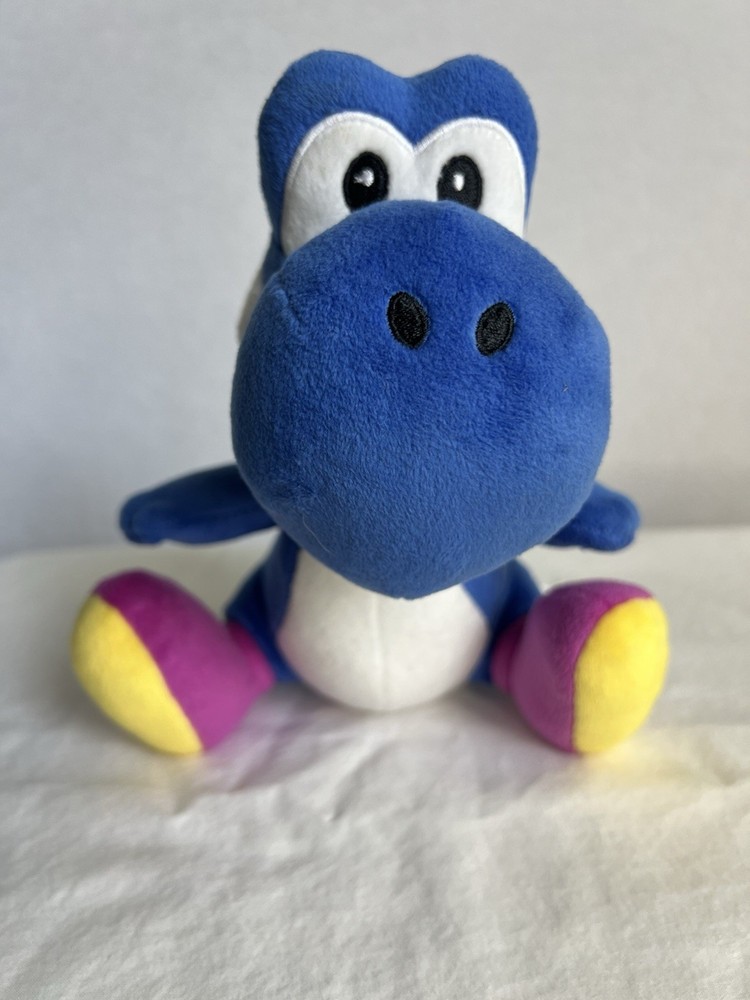 Super Mario All Stars Dark Blue Yoshi Plush [Little Buddy] Stuffed Animal Toy S
