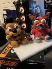 Fnaf Nightmare Freddy And Foxy Plush Authentic 2016 Mint Condition With Tags