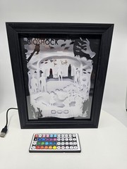 BioShock ( Art )- 3D Shadow Box Frame (9″ x 11″) Gaming Art lighted Free📦