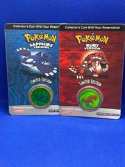 NEW SEALED Nintendo Pokemon Ruby & Sapphire Limited Edition Preorder Metal Coin