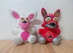 FNAF Five Nights At Freddys Funtime Foxy & Nightmare Foxy Plush