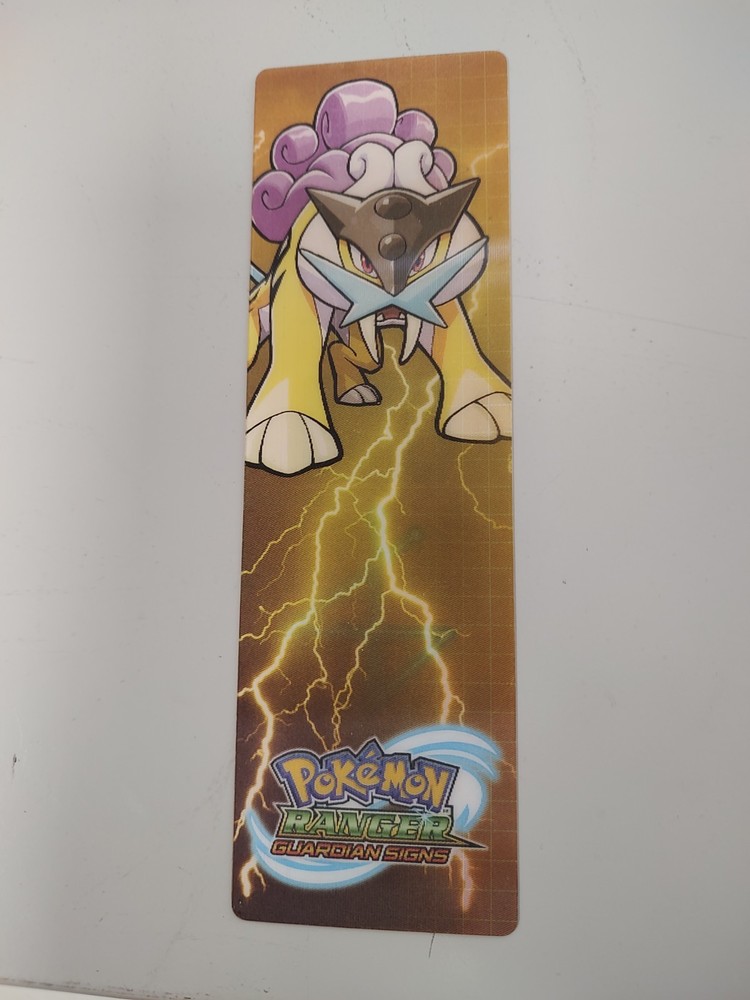 Rare Raikou Pokémon Ranger Guardian Signs Bookmark Nintendo DS Promo