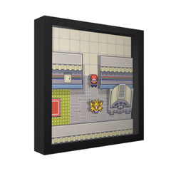 Pokemon FireRed (Zaptos Encounter) – 3D Shadow Box Frame (9″ x 9″) Wall Art