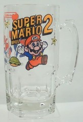 Nintendo Super Mario Bros 2 1989 Vintage Beer Stein Mug Glass