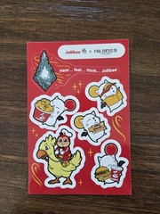 Jollibee × FINAL FANTASY XIV Limited Edition Sticker Sheet Only New