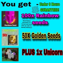 🔥100X RAINBOW SEEDS!🪴GROW A GARDEN 2 – !⚡GAG2💸 |‼️FAST & CHEAPEST‼️