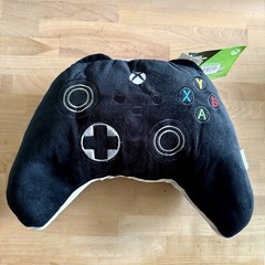 Microsoft XBox One Black & Gray Controller Plush Pillow New