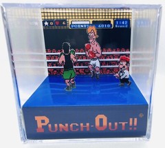 Nintendo NES Punch Out 3D Cube Handmade Diorama – Fanart – Papercraft – Retro
