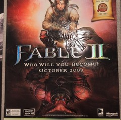 Microsoft Game Studios Fable II Promotional Poster 2008 Video Game Series