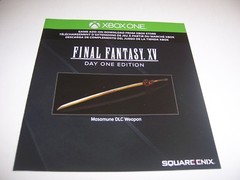 Final Fantasy XV Day One Code DLC Masamune Weapon Xbox One XB1 Add-on