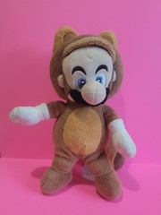 Super Mario 3D Land RACCOON MARIO Plush Little Buddy Sanei 2013 8″ Nintendo