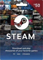 Steam Gift Card W/receipt $50 Steam Wallet Free Expedited Shipping.g…