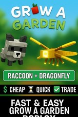 🐉 Roblox Grow a Garden Dragonfly RACCOn | FAST Delivery | Digital Item