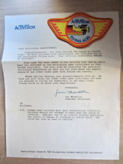 Vintage 1980s Activision Barnstorming Flying Aces Patch And Letter
