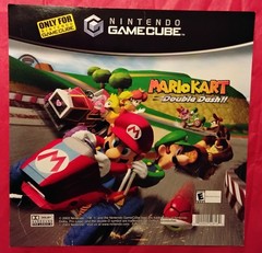 Rare 2003 Nintendo GameCube Mario Kart Double Dash! 8×8″ sign, framable!
