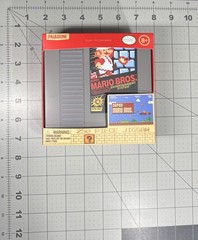 Super Mario Bros Video Game Jigsaw Puzzle 250pc Nintendo Gray Cartridge Tin Case
