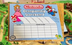 Vintage 1990 Nintendo Championship Scoreboard Super Mario Bros Rare NES Promo
