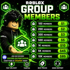 500 Roblox group members