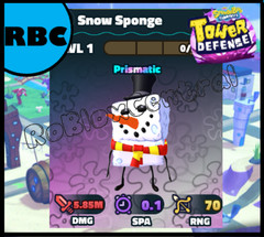 SNOW SPONGE – CHEAP SPONGEBOB TOWER DEFENSE – SBTD UNIT