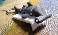 3D PRINTED HAMMERHEAD SHARK FIDGET KEYCHAIN FUN FOR ALL ARTICULATED KIDS TOY