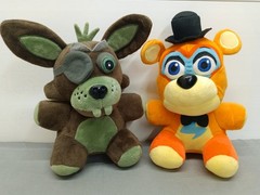 FNAF Five Nights At Freddys Funko Phantom Foxy Nightmare & Glamrock Freddy Plush