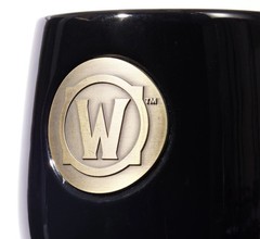 Blizzard Official World of Warcraft Logo Embossed Copper Medallion Ceramic Mug
