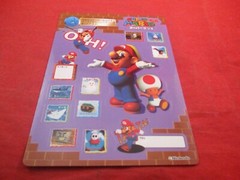 Super Mario 64 Sticker Sheet Bandai 1996 Promo Tip Card Toad Shy Guy