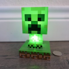 Paladone Minecraft Creeper Icon Lamp Light Up Video Game Figure 4.5″ TESTED