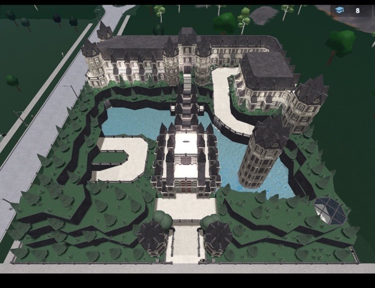 Roblox Mansion and Castle Digital Art Print In-game Structure Designs