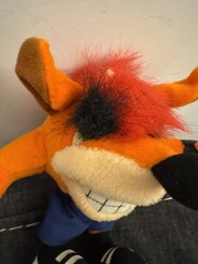 Vintage Crash Bandicoot Toy 8″ Beanbag Plush Key Chain Resaurus CS6