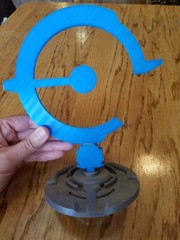 Halo CE Combat Evolved Symbol Statue 3D printed, used Blue/Gray