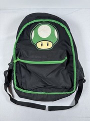 Super Mario Bros 1Up Mushroom Canvas Backpack Nintendo REVERSIBLE Bookbag