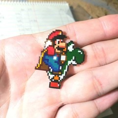 Nintendo, Mario Riding Yoshi, Pin.