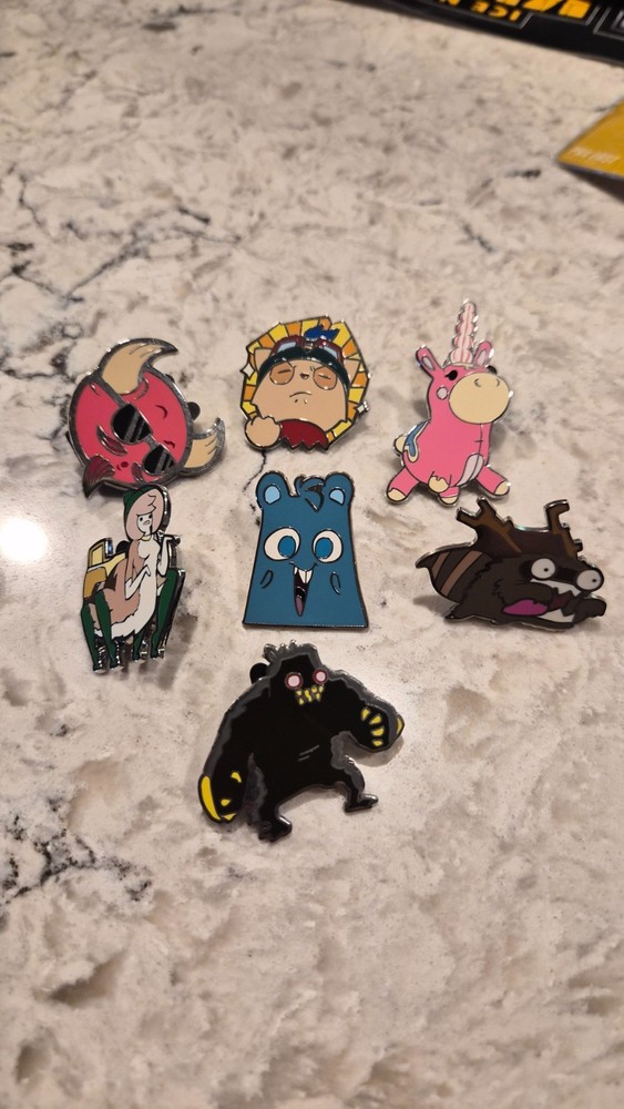 Lot of 7 Pinny Arcade Pins From Pax East (Various Years Between 2015-2019)