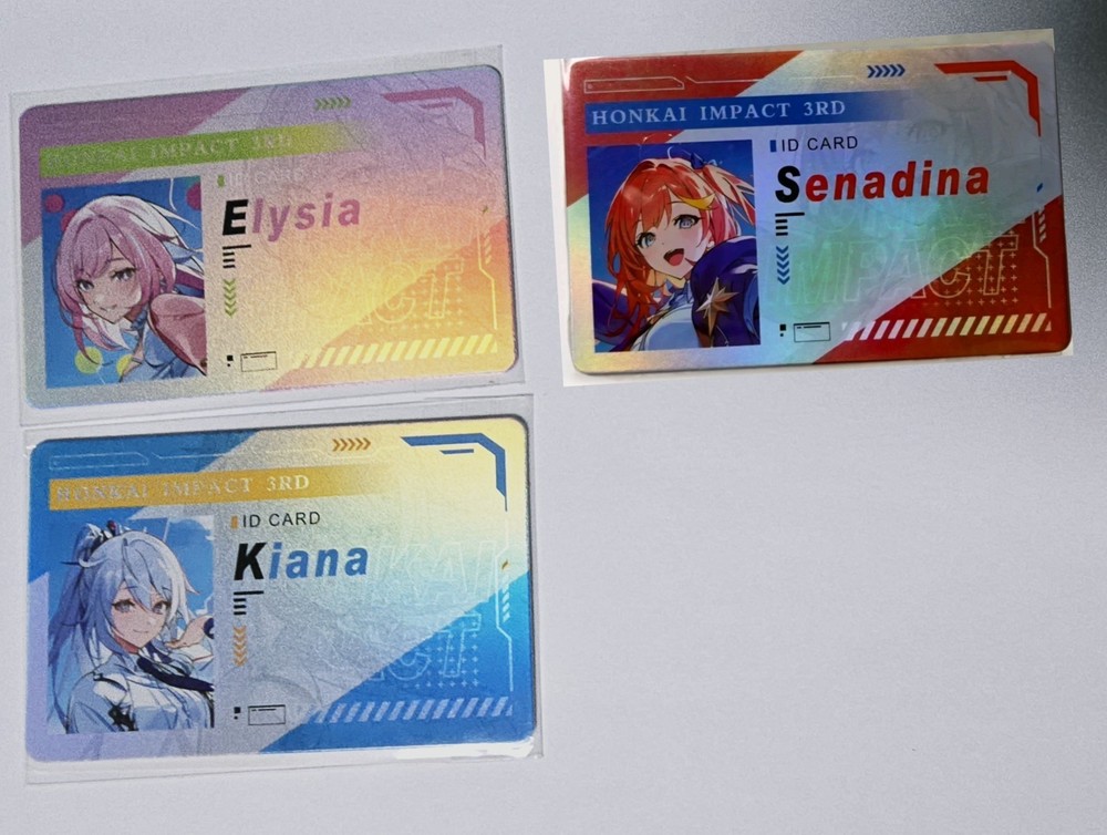 Exclusive Korea Elysia Senadina Kiana Id card set Honkai Impact 3rd hoyoland