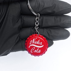 Cola Sunset Sarsaparilla Cherry Bottle Cap Stainless Steel Keyring Keychain
