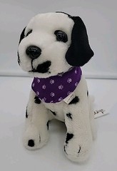 Nintendo Nintendogs Dalmatian Stuffed Plush Dog Purple Bandana Advertising Toy