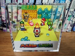Mario Luigi Campfire Peach Toad Handmade Diorama -Gameboy Gaming Cube – Fanart