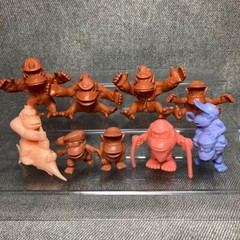 Vintage Donkey Kong keshi mini Figure SET of 9 lot NINTENDO From Japan rare