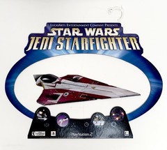 Star Wars Jedi Starfighter PS2 Dangler Standee Store Promo Sign Nintendo Display