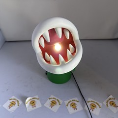 Super Mario Bros. 13” Piranha Plant Poseable Desk Lamp Light Nintendo