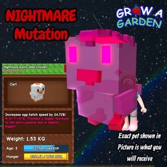 NIGHTMARE Sunny-Side Chicken. Age/Weight Shown In Photo. Grow A Garden