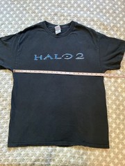 Halo 2 Black Graphic T-Shirt Size Large Authentic Genuine Y2K Promo